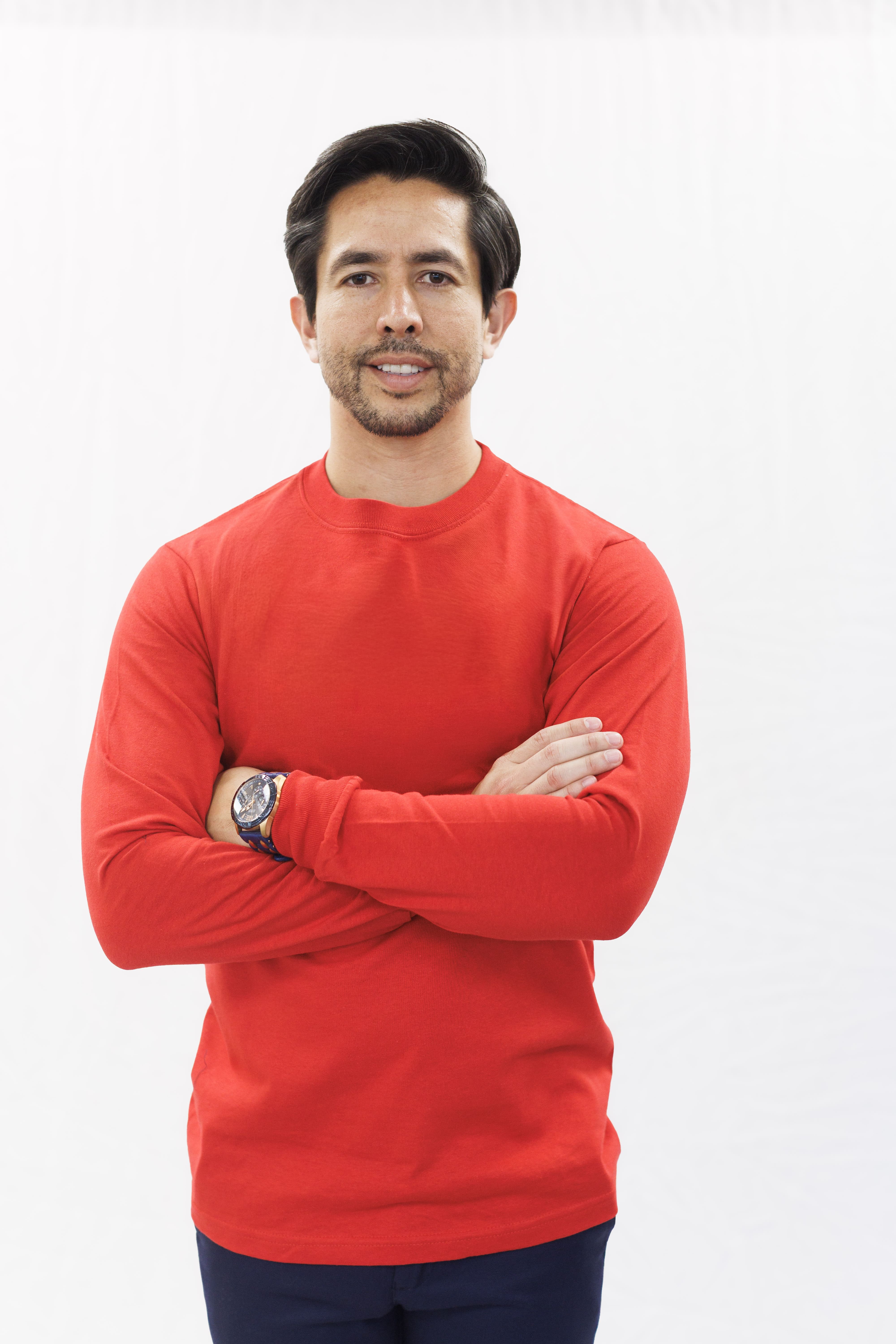 PLAYERA ML C/RED front